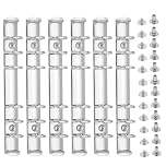 PATIKIL A6 6-Hole Ring Binder Mechanisms, 6 Set Binder Spines Replacement for Binder Planners, Silver Tone