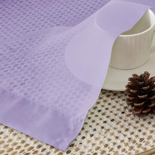 Image of OVZME Lavender Sheer Curtains 63 Inches Long 2 Panels - Soft Light Filtering Window Sheer Panels for Living Room /Bedroom, Top Dual Rod Pocket, 1 Pair, Each 42Wx63L Inches