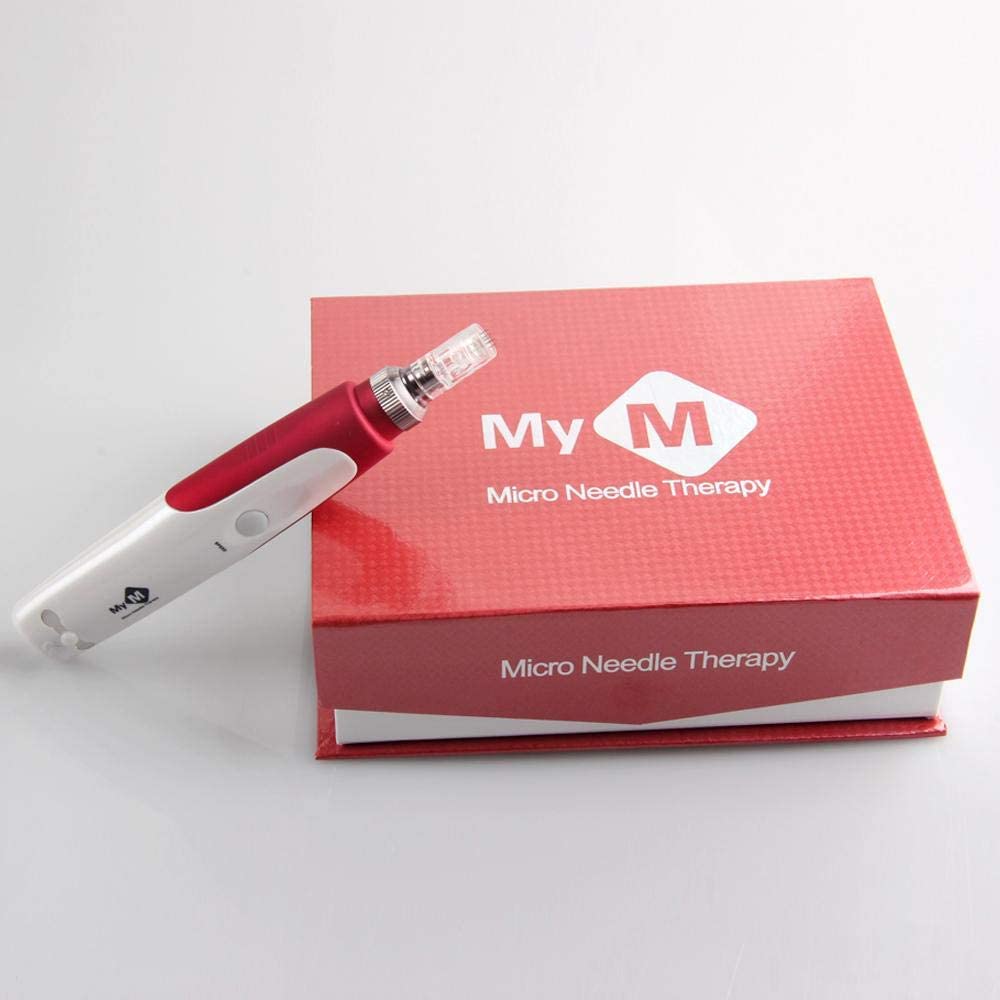 R A Products MyM Derma Pen with 2 Extra 12 Needles Cartridges Derma Pen | Mesopen for Anti Aging | Skin Facial Care | Skin Rejuvenation