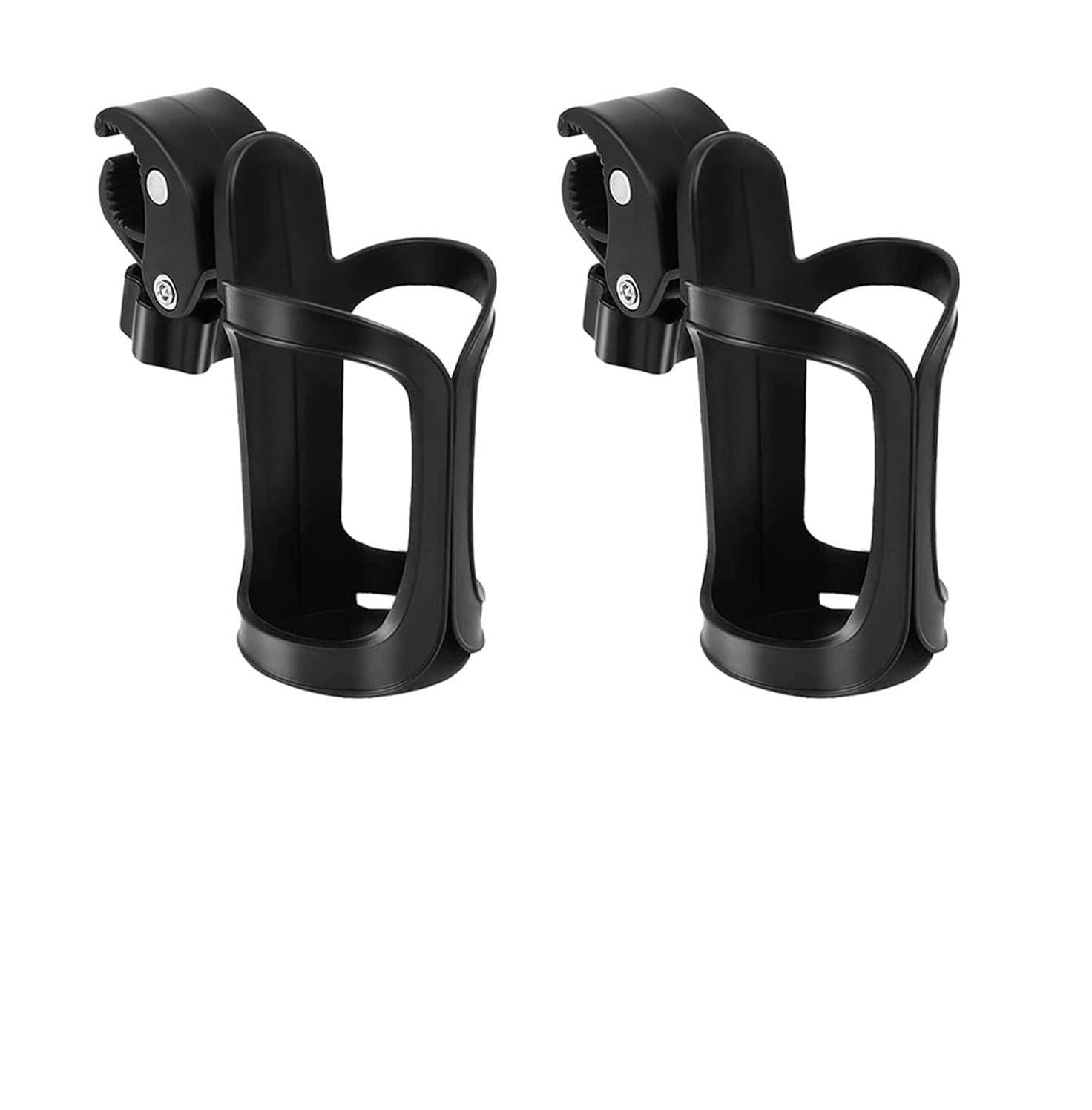 Bessy shop 2pcs Stroller Cup Holder 360° Rotation, Large Caliber ABS Universal Drink Holder for Walker, Bike, Wheelchair, Scooter, Pushchair, Pram, Baby Bottle & Coffee Cup
