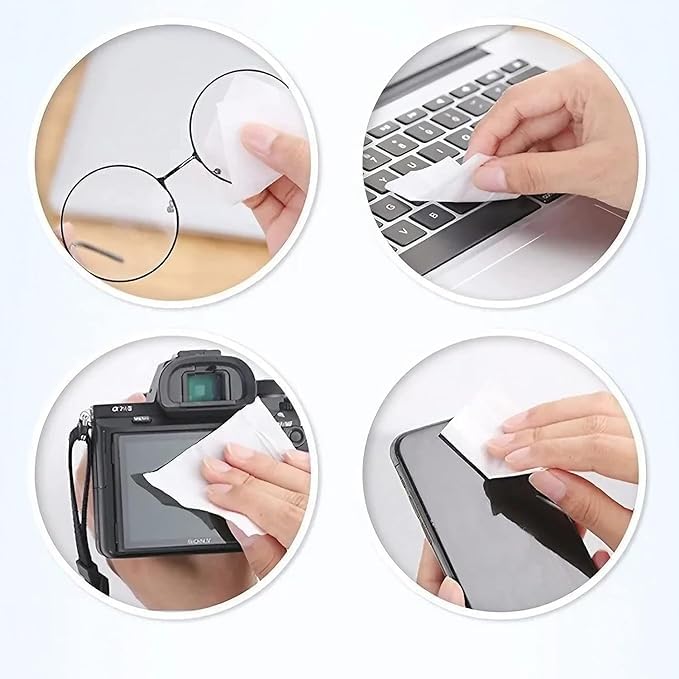 DRUCILA 100Pcs Anti Fog Wipes for Glasses, Individually Wrapped Lens Cleaner Wipes Pre-Moistened Lens & Screen Cleaning Wipes for Laptop Computer, Pc Monitor, Phone, Watch, Camera Lens. - Image 9 thumbnail