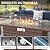 UDPATIO Patio Furniture Set with 44'' Fire Pit Table,Modular Outdoor Furniture Sets,Slanted Back Outdoor Sectional Conversation Set PE Rattan Sofa for Backyard W/Coffee Table,4'' Cushions,8 PCS,Blue