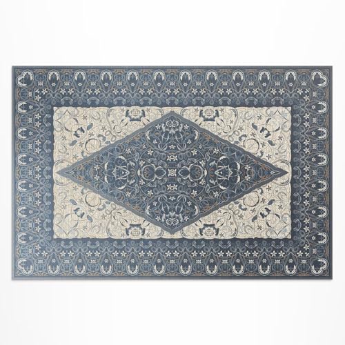 Tapis extérieur terrasse et balcon imperméable rectangle 100x150 cm PVC Ombre Arabe résistant