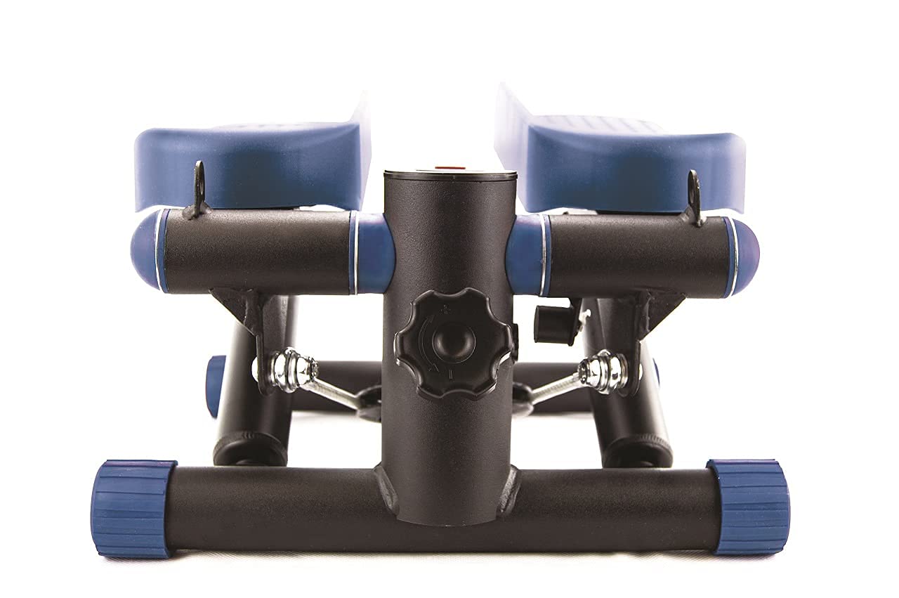 JOCCA - Stepper con Extensores y Pantalla LCD | Pedales Antideslizantes | Altura y Tensión Ajustable | Entrenamiento Completo para Piernas y Brazos | 100 kg MAX