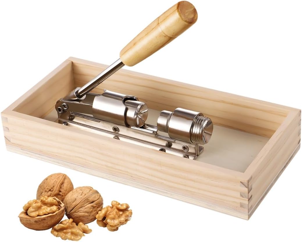 Home Use Heavy Duty Nut Cracker Tool, Hazelnut Pliers, And Nutshell Peeler, Walnut Clipper With Splash Guard, Multipurpose Walnut Opener