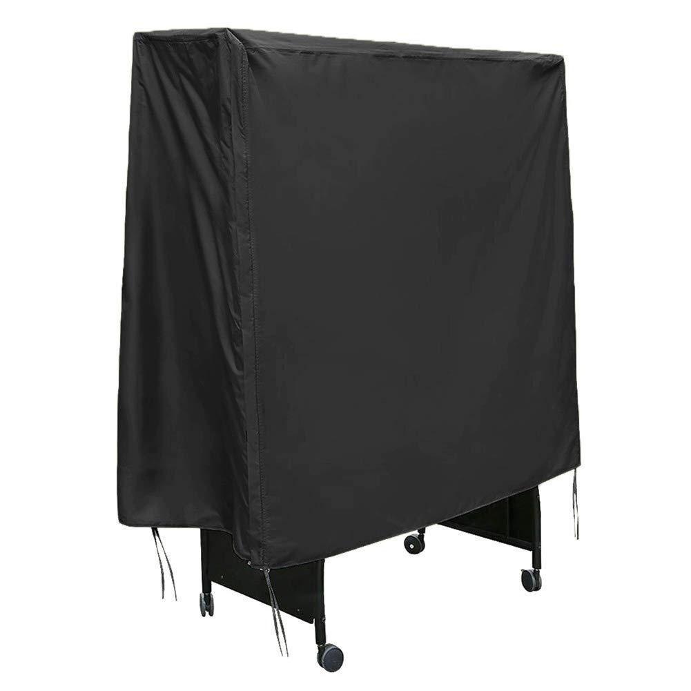 STTC Copertura per Tavolo da Ping Pong, Impermeabile A Prova di Polvere Pieghevole Copritavola da Ping Pang Pieghevole per Interni ed Esterni, 155x75x150cm,Nero