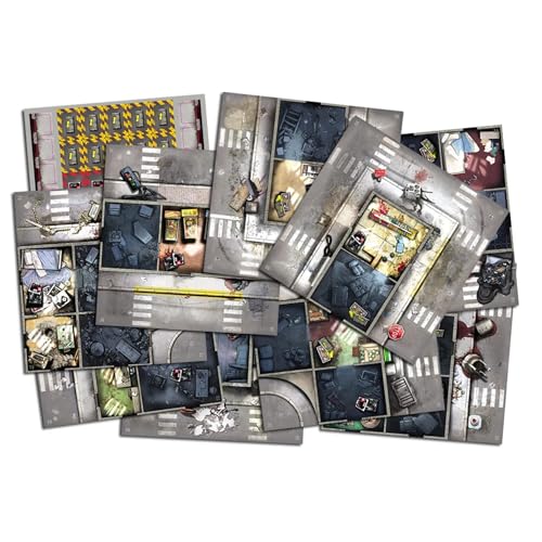 Zombicide 2nd Edition Tiles Set Strategy Board Game Cooperative Game for Teens and Adults Zombie Board Game Ages 14+ 1-6 Players Avg. Playtime 1 Hour Made by CMON, Various, (ZCD007)