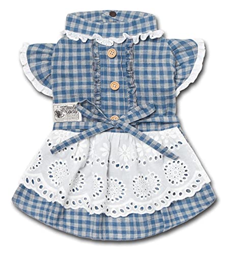 Touchdog 'I Love Poochi' Classical Fashion Plaid Dog Dress