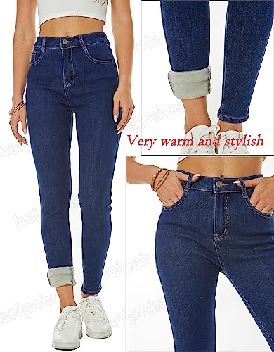 heipeiwa Women's Winter Fleece Lined Sherpa Pants Thermal Skinny Pant Dressy Casual Warm Trousers2