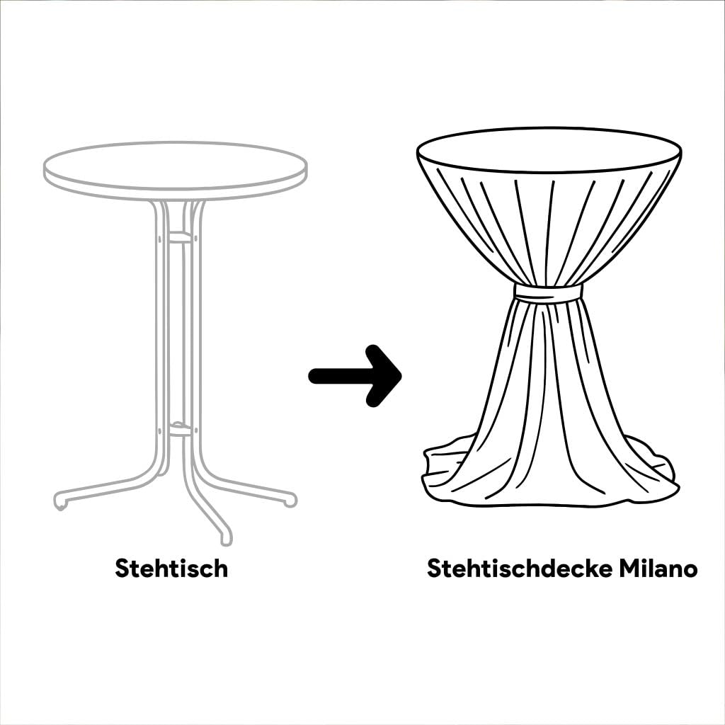 AMFUN Set van 2 cocktailtafelhoezen, spandex stretch tafelkleed, elastische tafelhoes, vierkante hoeken, tafelkleed, getailleerd, hoge bartafel voor feest, DJ, bar, bruiloft, verjaardag, banket, wit