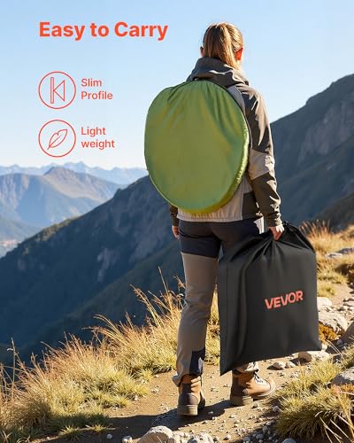 Image of VEVOR Portable Toilet, 330 lbs Load Capacity, Folding Camping Toilet for Adults, Outdoor Travel Potty with Carry Bag, Trash Bags, Suitable for Home Use, RV Travel, Camping, Hiking, Boating, Car, Trips
