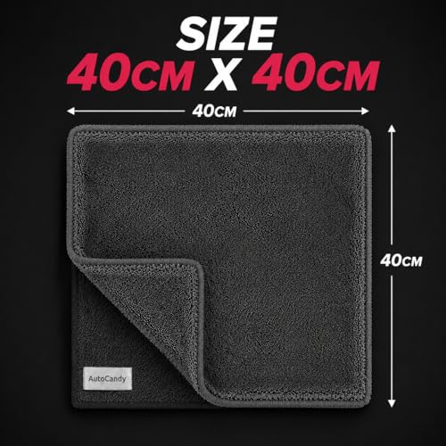 Image of DryBeast 1200 GSM Premium Microfiber Cloth for Car & Bike | 40 x 40 cm | Ultra Plush, Super Absorbent & Scratch-Free Drying Towel | Safe for Paint, PPF, Ceramic Coating & Glass