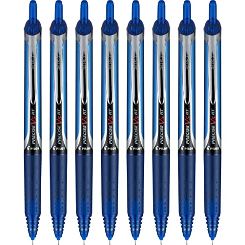 Pilot Precise V5 RT stylo roller bleu rechargeable anti-bavure pointe fine 0,5 mm