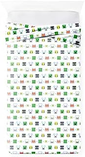 Minecraft Creative Mode 100% Cotton Single Flat Sheet