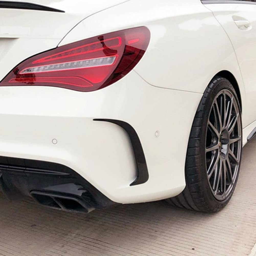 Spoiler Tylnego Zderzaka Samochodu Osłona Otworu Wentylacyjnego Boczny Rozdzielacz Canard Dla Mercedesa Dla Benz W117 CLA200 CLA250 CLA45 AMG 2014-2018(Bright black)
