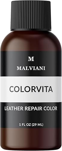 MALVIANI Restaurador de color de reparación de cuero, color marrón oscuro, restaurador de sofá, asiento de automóvil, muebles, bolso, botas y sofá,