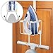 ORLESS Over The Door/Wall Mount Ironing Board Hanger, Laundry Room Iron and Ironing Caddy Board Storage Holder Cream
