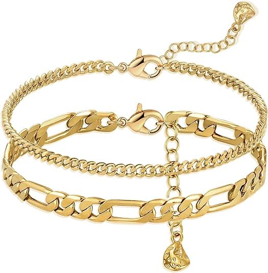 Jenosy Armband Damen Gold 14K Vergoldet CZ Ketten Armband für Frauen Mädchen Schmuck