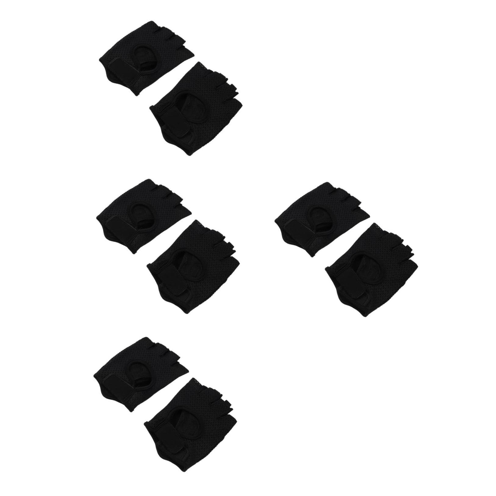 Sosoport 4 Pares de Guantes de Gimnasio de Medio Dedo para Hombre Guantes de Levantamiento de Pesas Transpirables Guantes de Entrenamiento Portátiles Guantes de Ciclismo al Aire