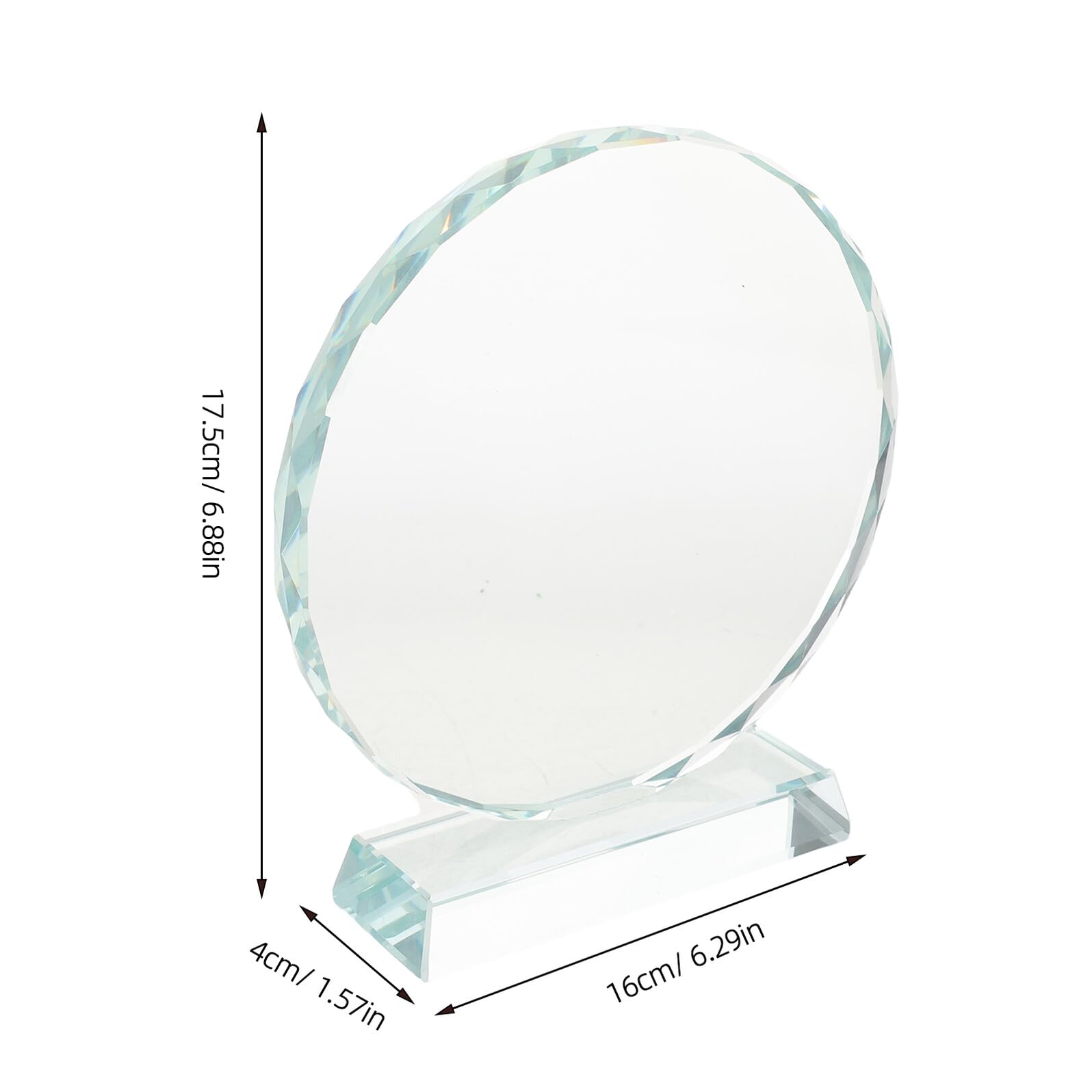 Ciieeo Trofeo de Cristal en en Forma de Girasol 16 Cm, Placa de Premio para Empleados, Reconocimiento Laboral, Premio de Cristal Transparente para Oficina y Ceremonias