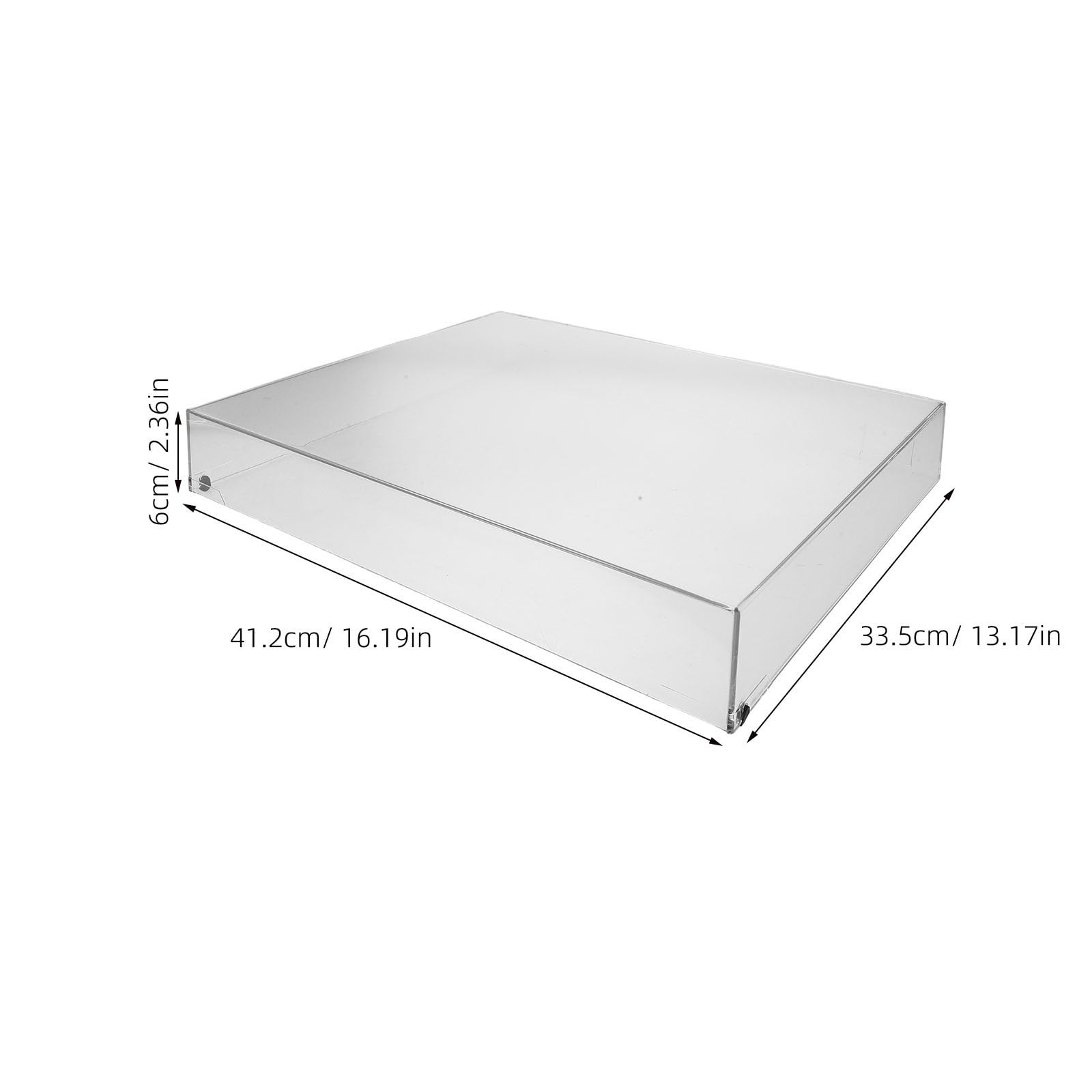 Mipcase Copertura protettiva trasparente in acrilico per giradischi - Protezione dust per apparecchi audio domestici con dimensioni 16,2x13,2x2,4 pollici