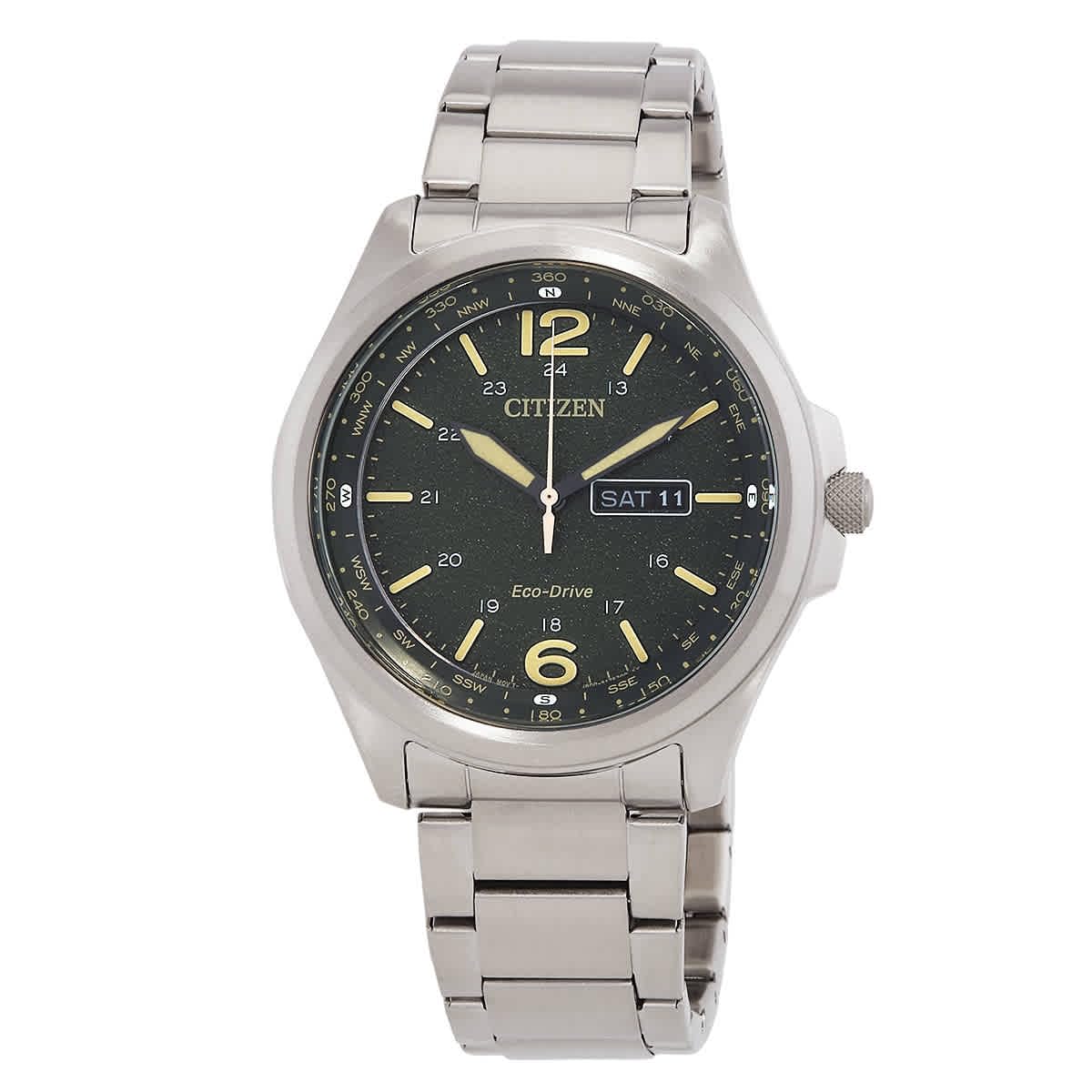 Citizen Stainless Steel Eco-Drive Green Dial Mens Analog Watch Aw0110-58X, Band Color-Silver (B0CZWQFN69) Amazon Price History, Amazon Price Tracker