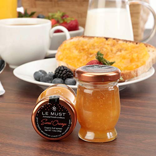 Le Must Organic French Preserves Assortment Mini Jars (Strawberry, Apricot, Blueberry, Orange Marmalade), 3 Bottles Each (Pack Of 12) Miniatures #TOP4