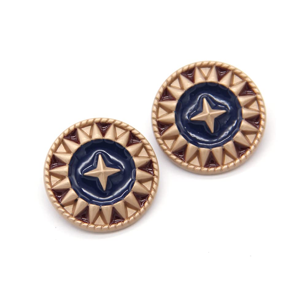5 PCS Vintage Pearl Gold Metal Women Coat Buttons for Clothing Garment Decorative Large Buttons Sewing Accessories