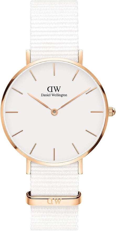 Daniel Wellington Petite Dover, Orologio Bianco/Oro Rosato, 32mm, NATO, per  Donna : Amazon.it: Orologi