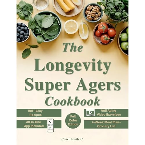 The Longevity Super Agers Cookbook Audiolibro Por Coach Emily C. arte de portada