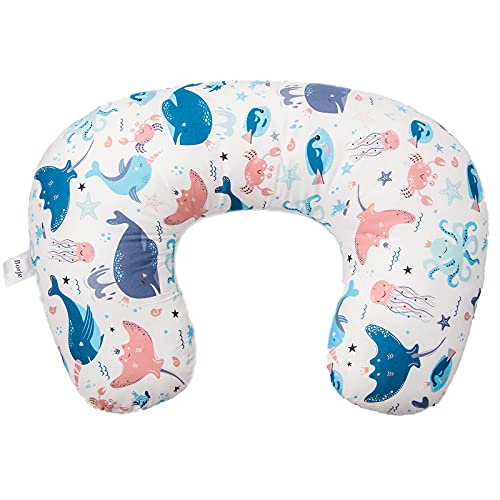 Image of Borje Nursing Pillow for Breastfeeding, Bottle Feeding, for Baby Boys and Girls, Removable Cover, Machine Washable