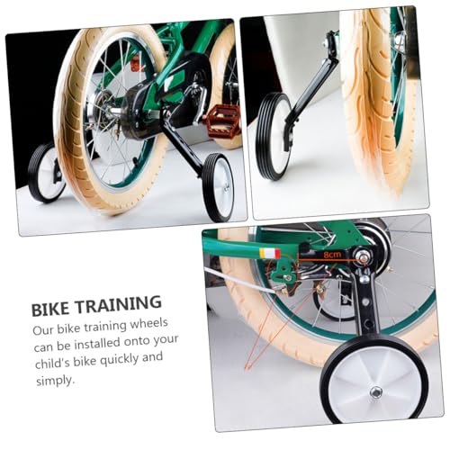 BESTonZON 1 Par Ruedas de Entrenamiento para Bicicletas Estabilizadores Antideslizantes Resistentes al Desgaste Ligeros para Niños miniatura 5