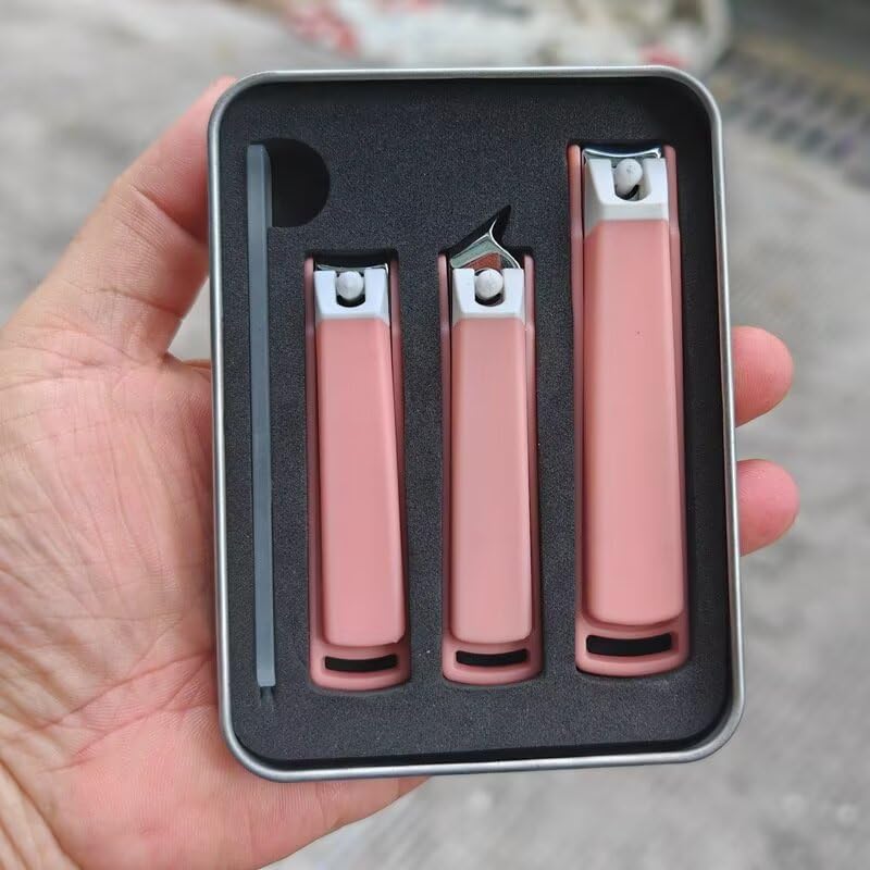 4Pcs/Set Nail Clipper with Catcher Stainless Steel Nail Cutting Machine Nail Trimmer Toe Nail Scissors Clip Catcher Tools