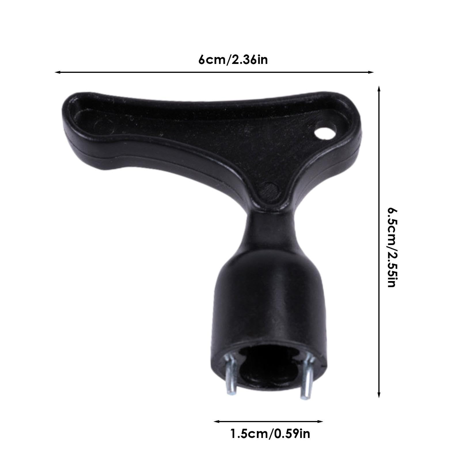 Removedor de puntas de golf, herramienta de limpieza de puntas de golf 2.36x2.55 pulgadas, herramienta de extracción de llave de tacos, reemplazo universal de llave de golf para herramienta de