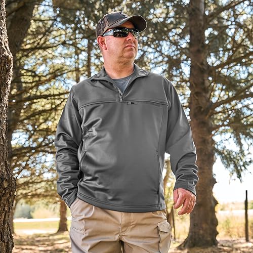 Image of Propper Kinetic Quarter Zip Pullover Fleece Sweatshirt Lined Long Sleeve Performance Synthetic for Tactical Outdoors and Work