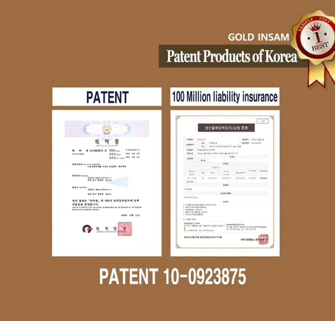 V40 Korea Power Red Ginseng- Heat Patch- 5 Package/100 Heat Patches (5.2" x 3.7")