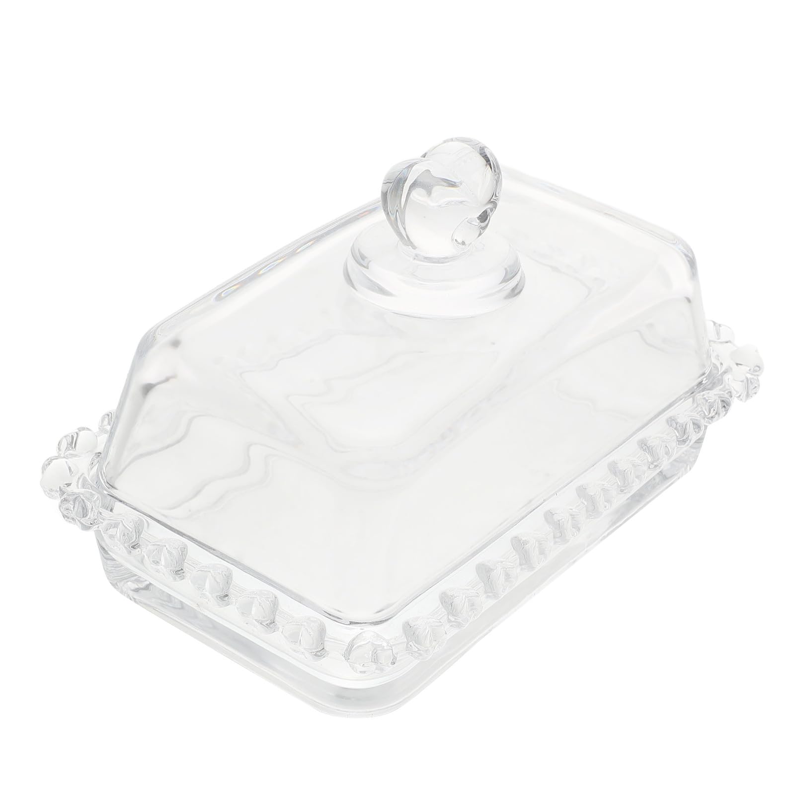 Verre Beurrier avec Couvercle, Élégant Plat à Beurre Cuisine
