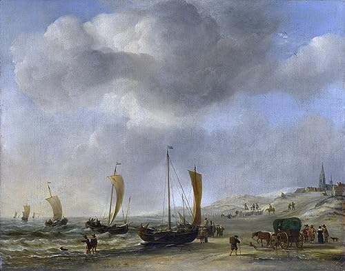 Image sur toile la rive à Scheveningen décoration murale marine pour salon élégant