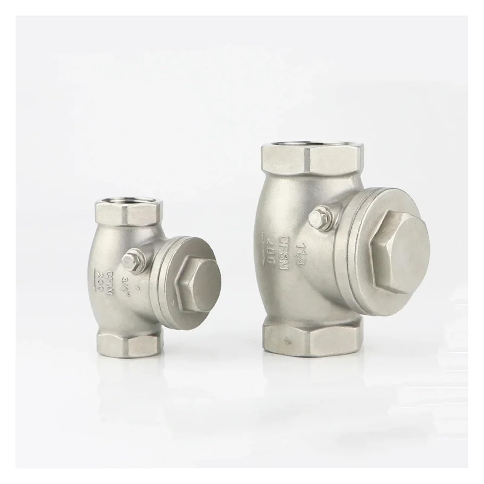 AARTERZZA 1PC 3/4" BSPT Female BSPT Female Swing Check Valve 304 Stainless Steel
