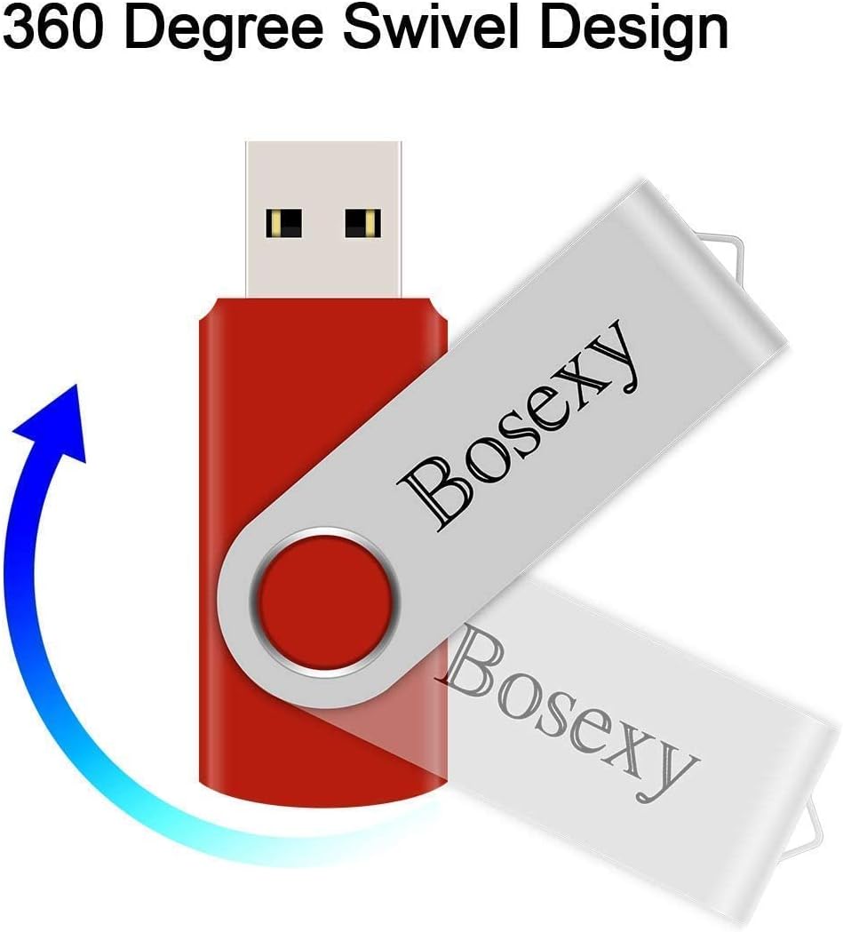 5X32GB USB Flash Drives Metal Swivel Design and 5PCS USB Pendrive Cap Design Bundle