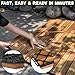 VICTORY RELAX Acacia Wood Flooring Interlocking Deck Tiles for Patio Decor 9 Pcs 6 Slats VR Natural - Waterproof Indoor & Outdoor Decor - Balcony Garden Decking Tile (12.24 * 12.24 * 0.75 inches)