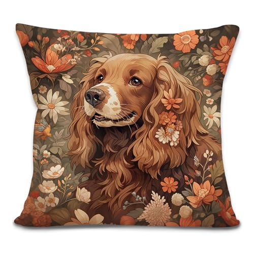 Lengues Cocker Spaniel Jo[ 45.74x45.72cmAre[WԕpX[s[Jo[ADւ̃MtgA_ƐAX^CJo[ rO[ \t@ JE` Qp