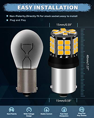 Alopee 4-Pack 1056 BAU15S 7507 12496 1156PY PY21W