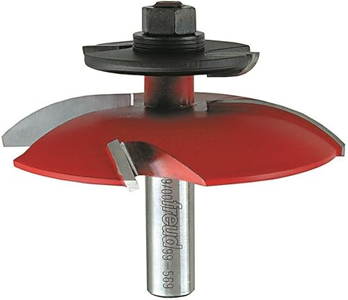 Freud 99-569 Broca de panel elevada de 3-12" (diámetro) con cortadores con vástago de 12", radio grande de 1-12"