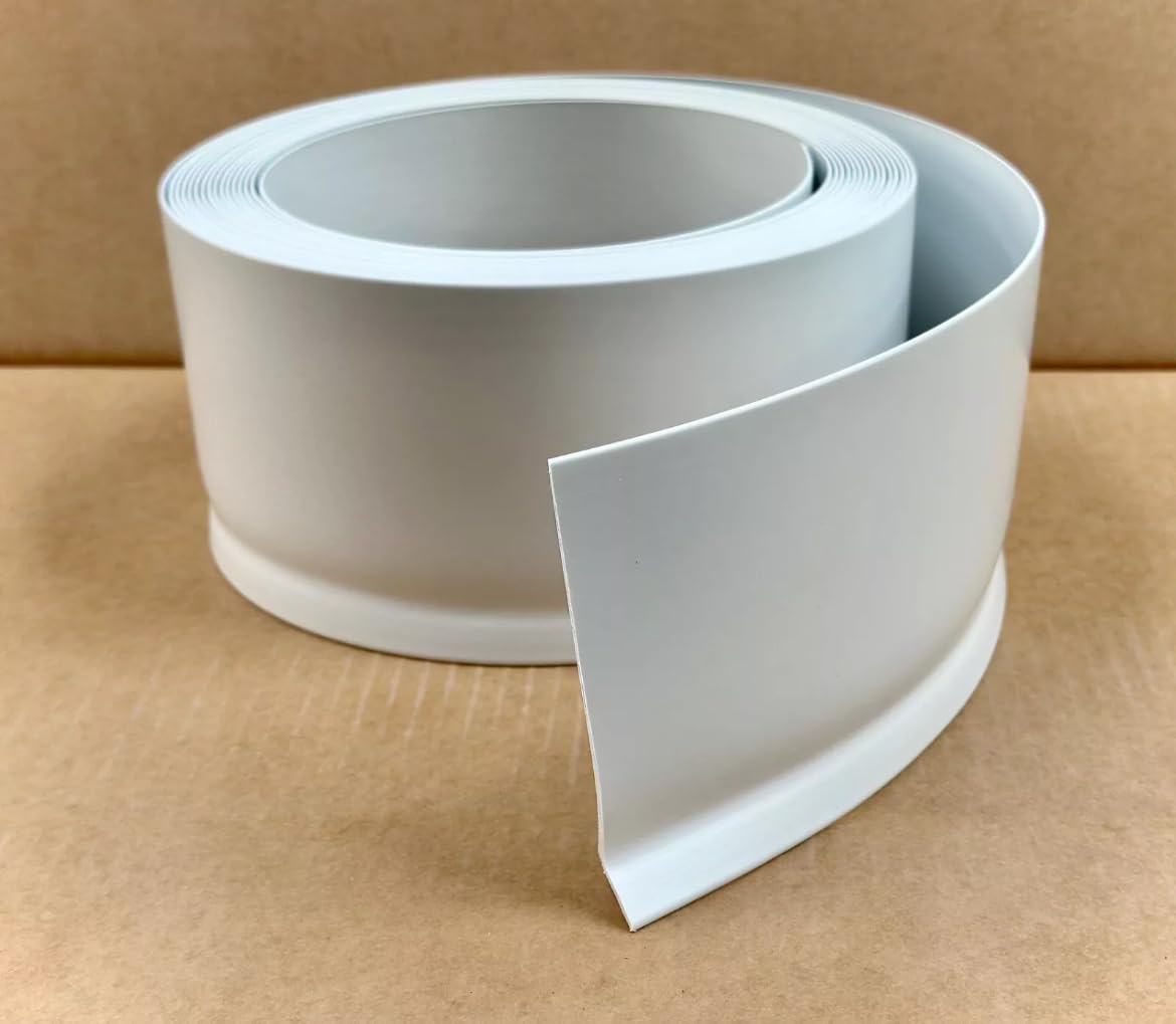 FLEXIBLE PVC SIT ON SKIRTING BOARD (WHITE, 25m)