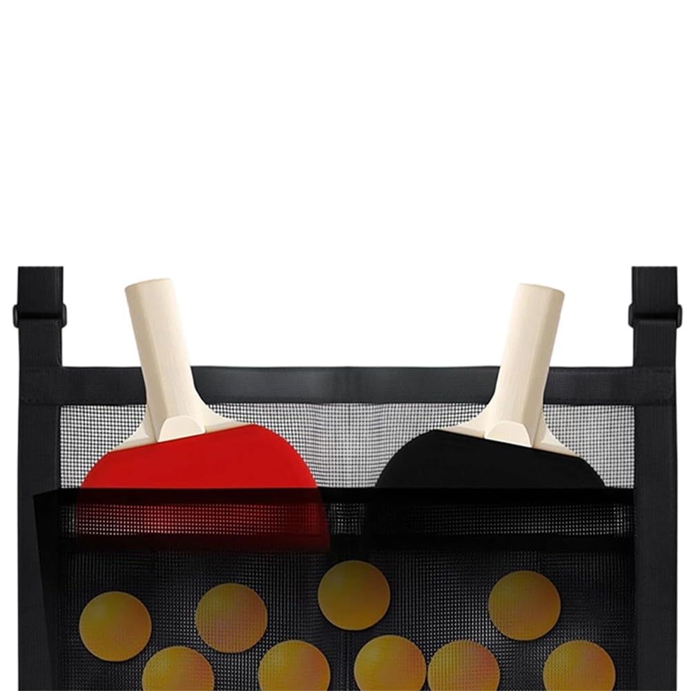 Risveglio Hanging Mesh Storage Bag for Table Tennis Rackets and Balls,