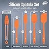 Kaluns Silicone Spatula Set, 4 Rubber Spatulas 600°F Heat Resistant, Nonstick Seamless Design with Stainless Steel Core, Dishwasher Safe, BPA free, Bonus Tongs Included #2