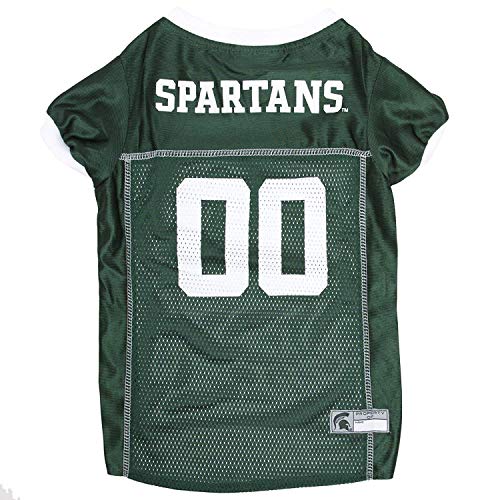 Image of Pets First Collegiate Michigan State Spartans Dog Mesh Jersey, Medium