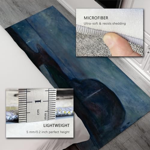 Tapis Nuit Étoilée Munch antidérapant pour le bureau à domicile