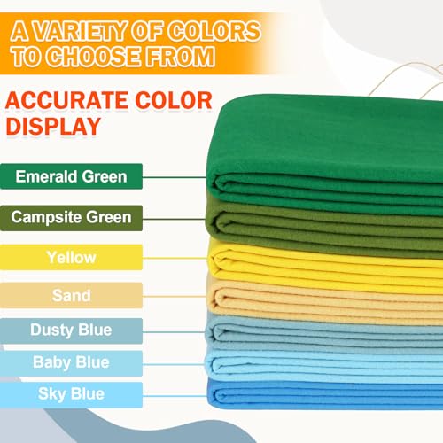 Image of XSEINO Sand Yellow Large Felt Fabric 36 inch X 36 inch(1 Square Yard), 1.4 mm Thick Soft Felt Fabric Sheet for Crafts, Yellow Series Colors Soft Nonwoven Fabric, Fit for Decoration, Sewing, DIY Crafts